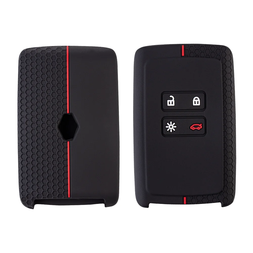 Key Case Cover Silicone Car Key Cover for Renault Megane 4 Talisman Kadjar Espace 5 4 Buttons