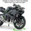 1:12 Kawasaki H2R BWM S1000RR Alloy Motorcycle Toys Diecast Miniature Car Front Wheel Steering Motorbike Children Christmas Gift 3