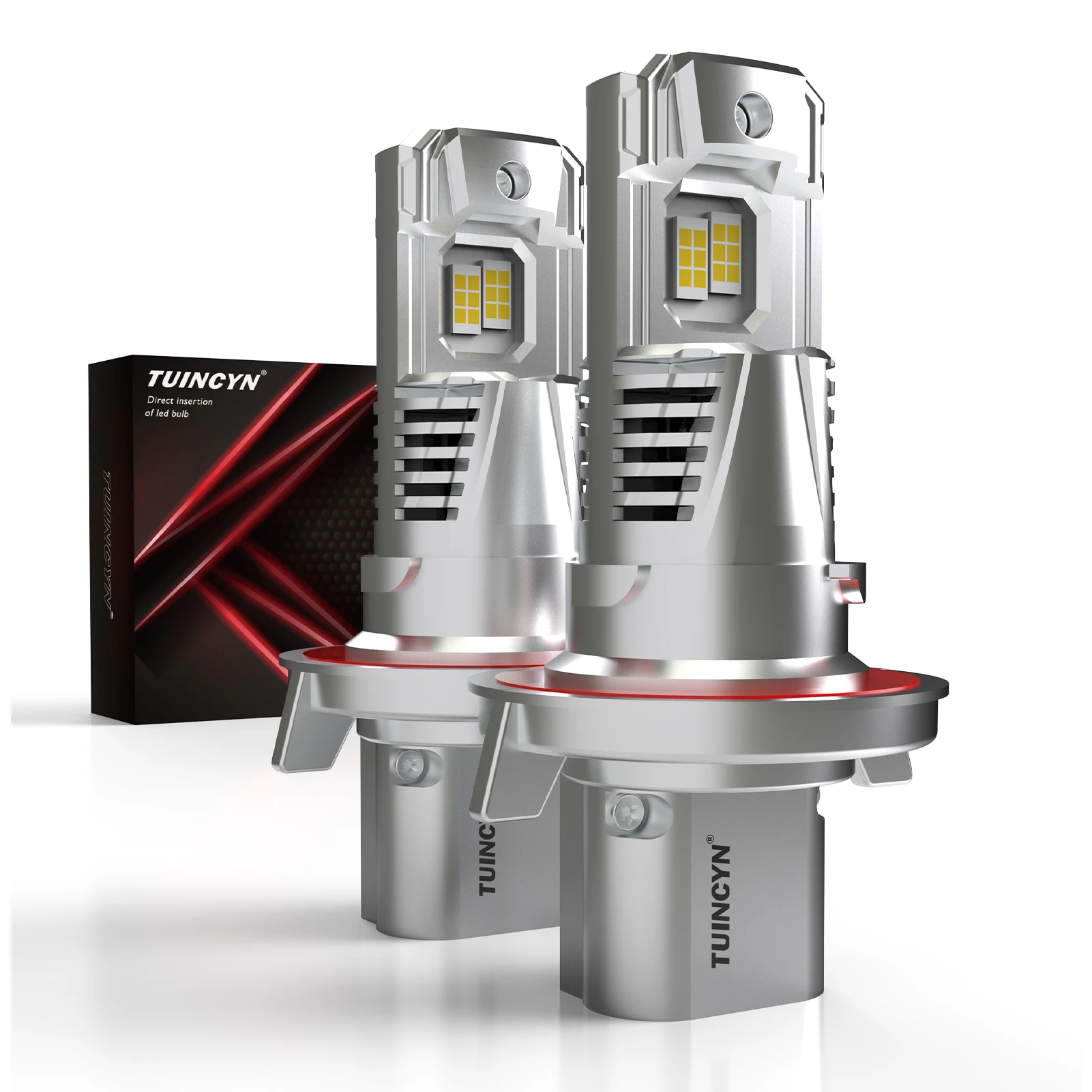 2 шт., автомобильные лампы высокой мощности, 9008 лм, 6000 К
