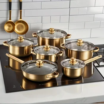 13-Piece Stainless Steel Cookware Set 1
