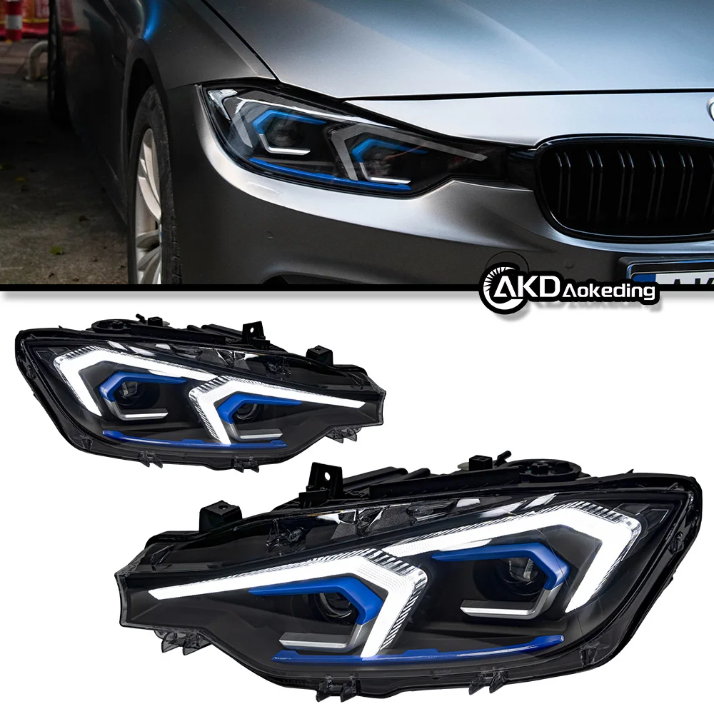 

Headlight For 3 Series F30 Head Lights 2023 LCI Laser Style Replacement DRL Daytime lights Lighthouse Projector Facelift