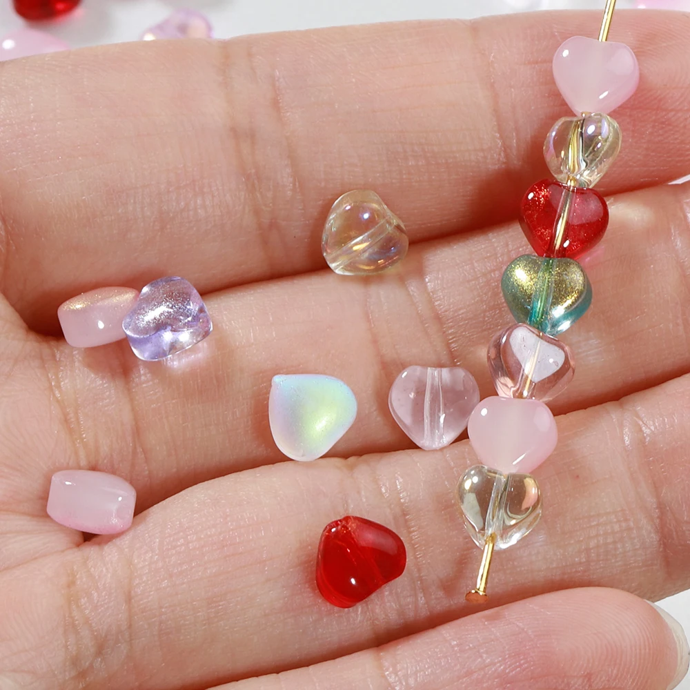 20 pz/lotto 6mm AB Colore Cuore Perline di Vetro Ceco Branelli Allentati Del Distanziatore per la Produzione di Gioielli Tornante Fatti A Mano Accessori Fai Da Te  36