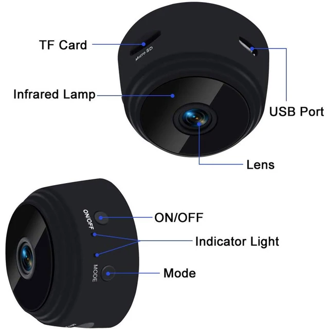 Corotos  Mini camara Wifi A9 recargable 1080P