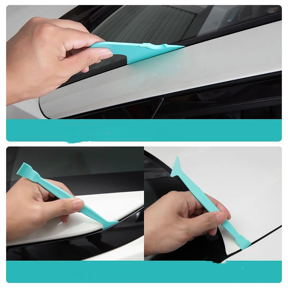Car Vinyl Wrap Film Micro Squeegee 1/2pcs Scraper Window Tint Film Sticker Go Corner Edge Curves Slot Gasket Tucking Tool