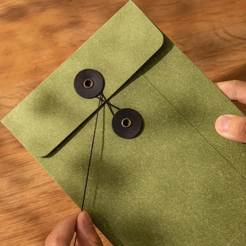 Paper Envelope Button String Tie Vintage Winding Ticket File Documents Bag Business Greeting Cards Cover Stationery kraft paper envelopes mailing envelopes gift card envelopes
