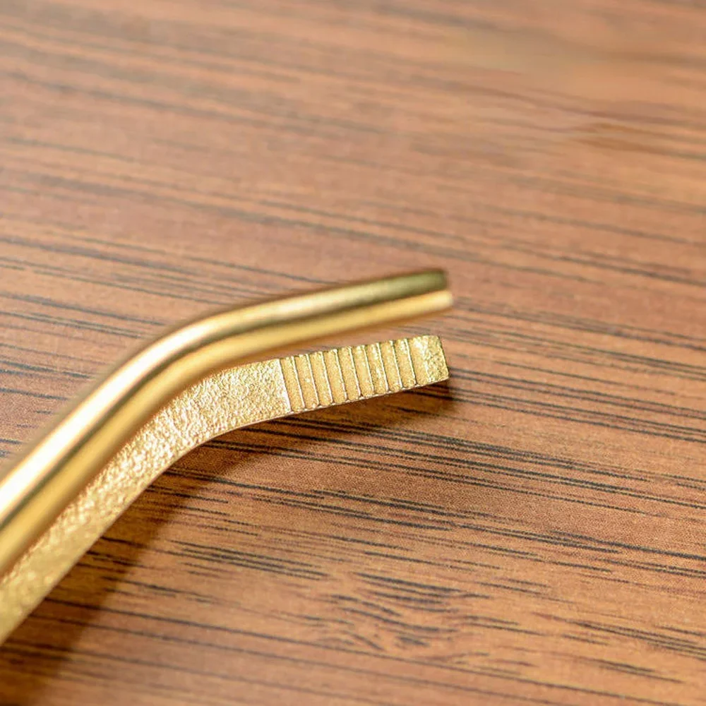 Brass Tea Clip Metal Toast Tong Pure Copper Toaster Bagel Bacon Tweezers Sugar Ice Tea Tong Teaware Kitchen Accessories Tool