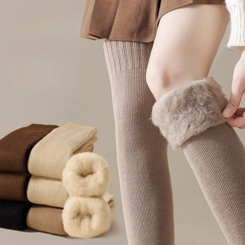 Thick Thermal Fleece Lined Knee High Socks