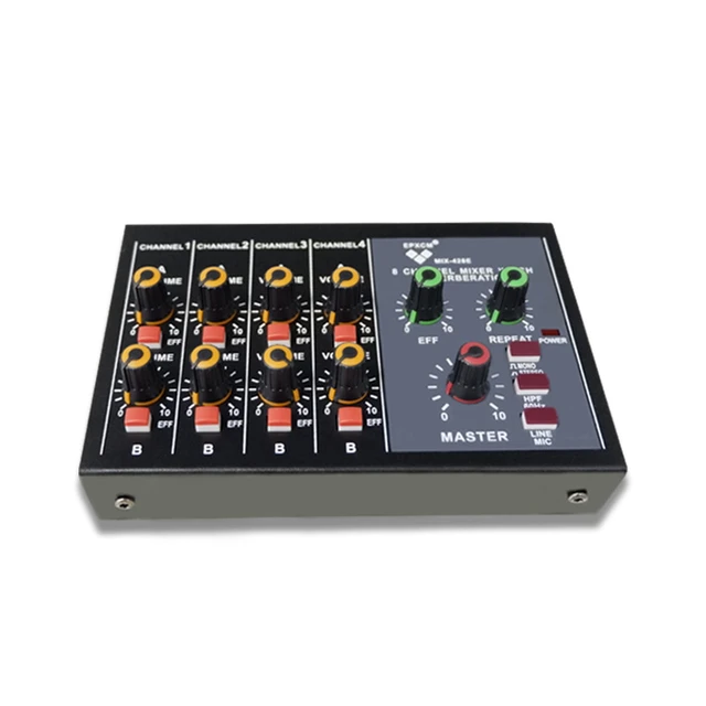 Mixer de áudio estéreo 4 canais 3,5 mm AUX passivo estúdio ao vivo console  gravação 4-1