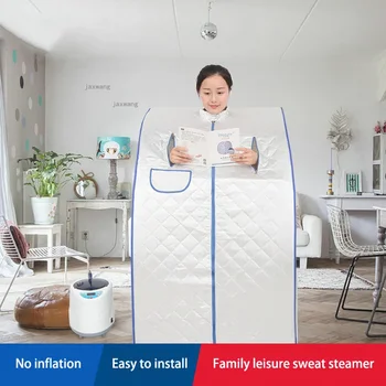 ล้างทําความสะอาดได้ประเภทวงเล็บห้องซาวน่าส่วนบุคคล Body Steamer Fumigation แบบพกพาเหงื่อกล่องไอน้ําพับ Home Spa ไอน้ําเปียก H 1