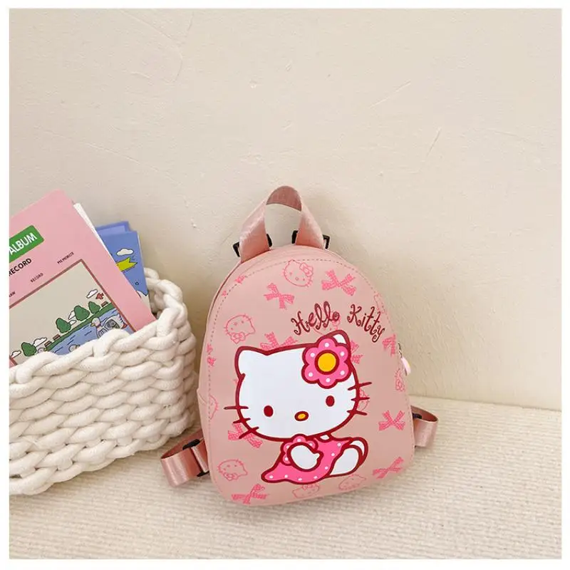 

Hellokitty Kid's Backpack Kuromi Sanrio Cartoon Print Cute Kindergarten Girls Small Schoolbag Outing Pu Small Backpack