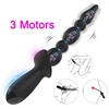 3 Motors Anal Vibrator Butt Plug Stimulator Anal Beads 10 Speed Gay Prostate Massage Sex Toys For Men Women USB Charge Vibrator 1