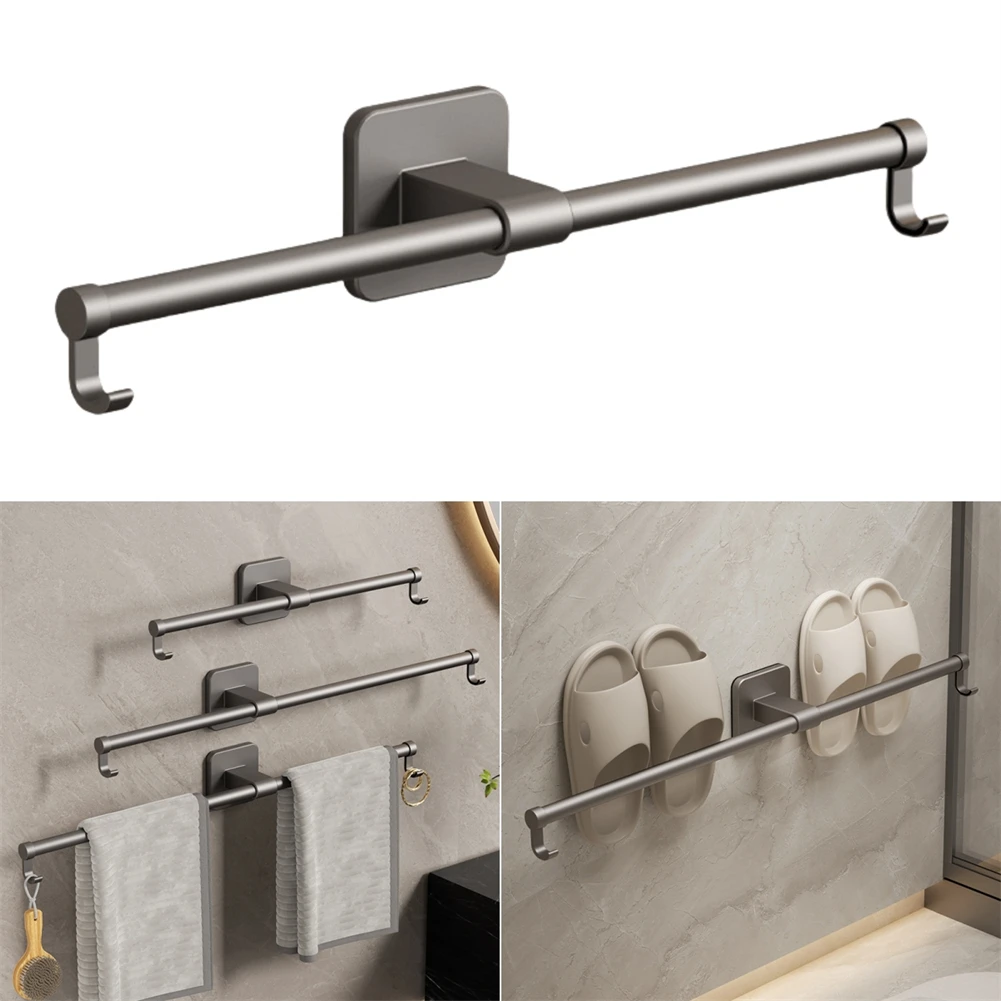 

30/40/50CM Bathroom Towel Bar Wall Mounted Self-Adhesive Removable Single Bar Towel Rack Towel Rack Hanger Bathroom Hardware