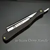 4pcs/set Classic S45C Carbon Steel Straight Edge Salon Barber Shaving Razor Shaver Ebony Handle SHAVING RAZOR Barber Tools G0307 4