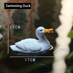 Charming Resin Frog Statue (Swimming Duck)