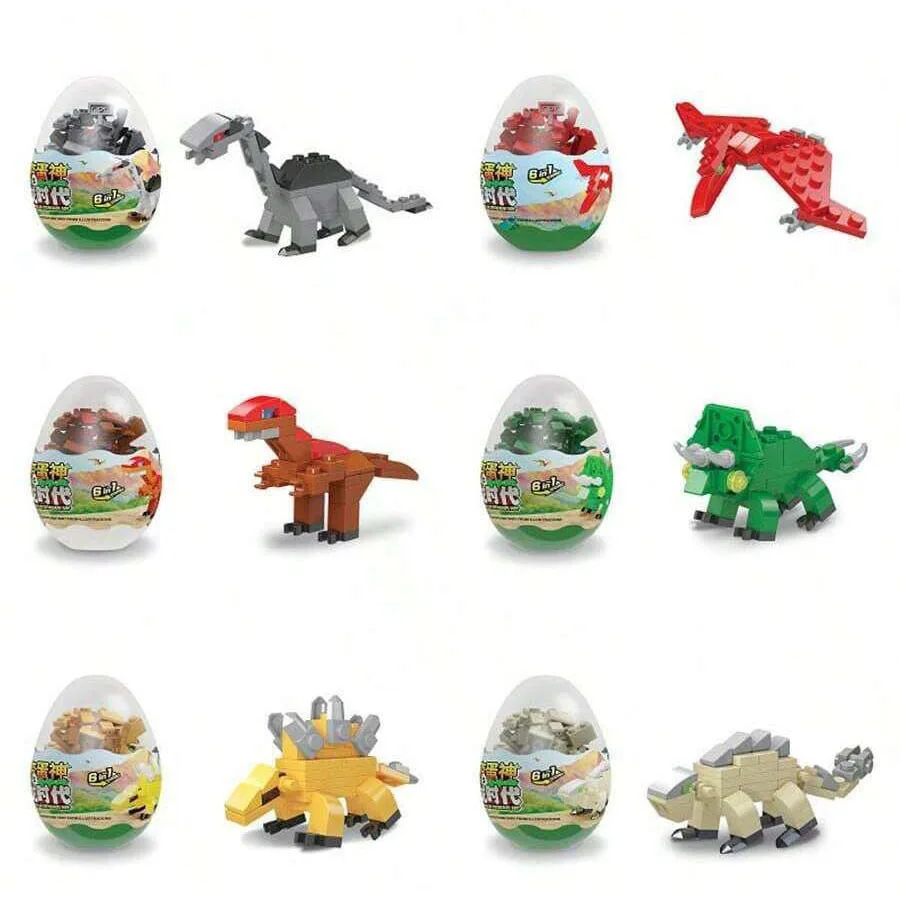 Children's Deformed Building Block Toys Dinosaurs Twist Egg