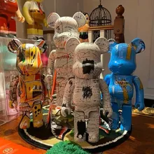 70CM Bearbrick 1000 Figure Toy Cartoon Animation Ction Model Doll Bearbrick 400 Kawaii Birthday Gift Collection Decoration