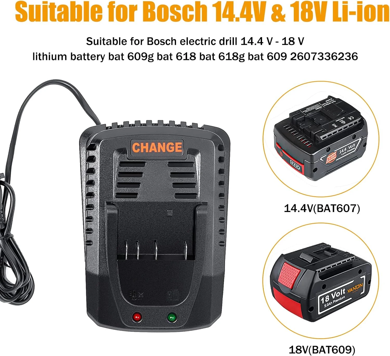 Chargeur d'origine Bosch AL 1860 CV – 14,4V / 18V – 6A – Gamme Pro Bleue - Bricolage