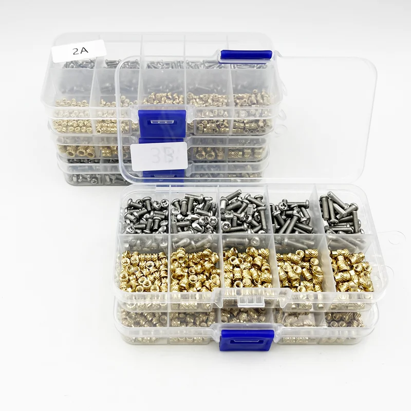 ecrou et vis en laiton pour imprimante kit insert thermofusible ecrou ecrou par pieces 01