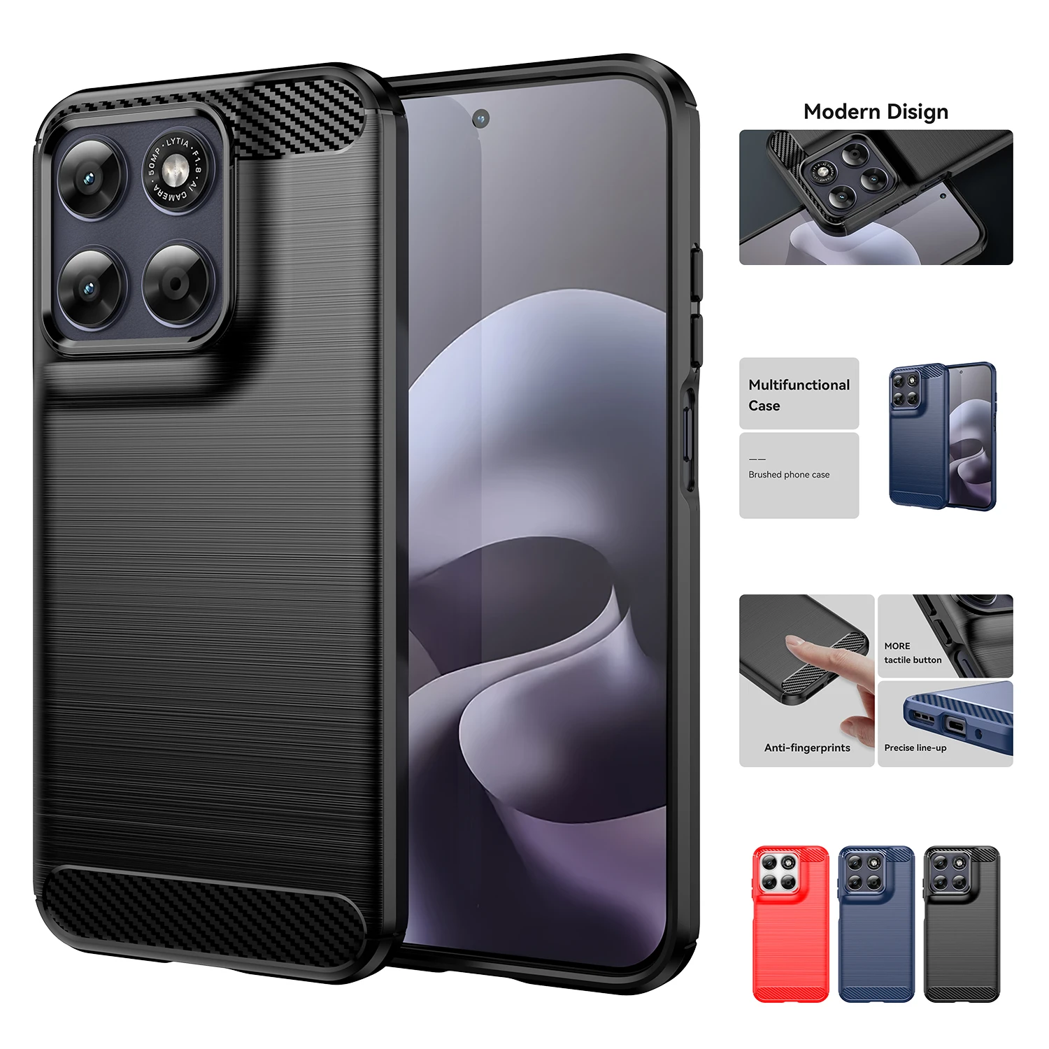 Carbon Fiber Brushed Texture Phone Case