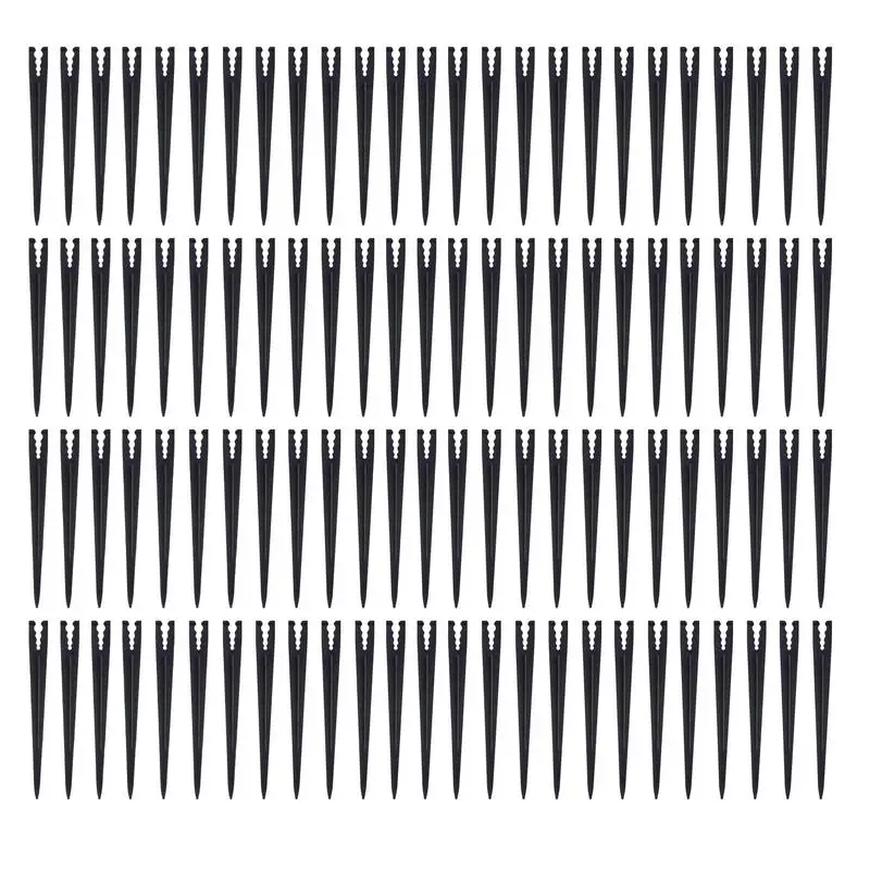 

100 Pcs Drip Irrigation Emitters Hook Fixed Stems Support Holde Garden Tools For 1/4 Inch Tubing Hose 4/7 Or 3/5 Irrigation Hose