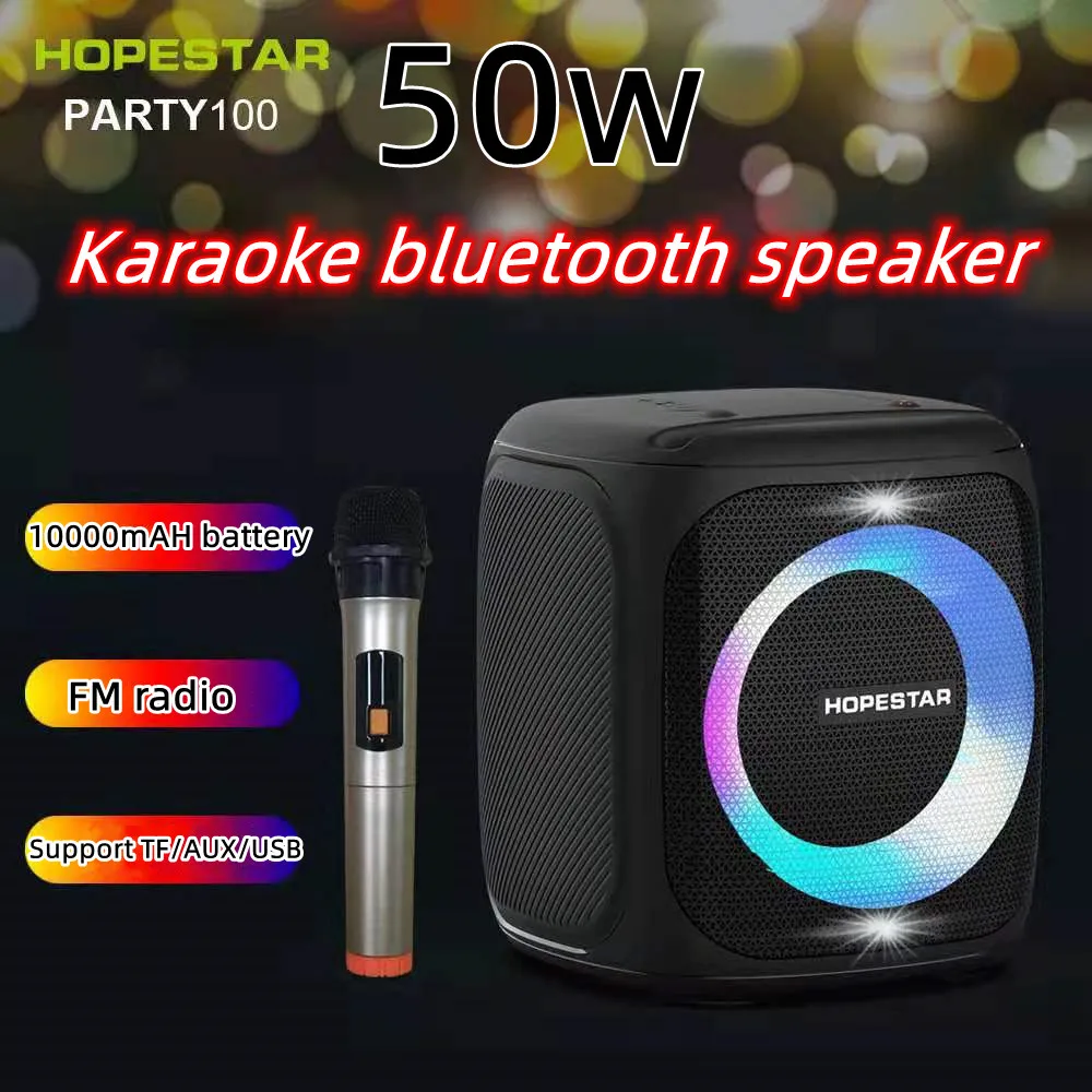 Bluetooth-Колонка для караоке 50 Вт с сабвуфером |