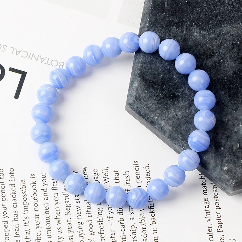 Reiki Blue Sardonyx Beads Bracciali Uomo Natural Stone Lace Agates Bracciali Per La Cura Della Pelle Per Le Donne Moss Agate Healthcare Jewelry Nuovo