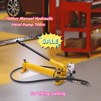 700bar Manual Hydraulic Hand Pump 700cc Hydraulic Pump with Pressure Guage  for Lifting, Jacking 1