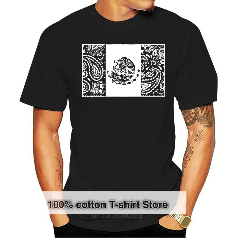 

2020 New Fashion t-shirt Eagle Aztec Mexico Mexican Flag Chicano Art 13 Mayan Cholo print casual t-shirt