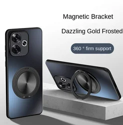 Enhanced Matte Magnetic Ring Protective Back Cover Case for GT Neo 6 Se (Black)