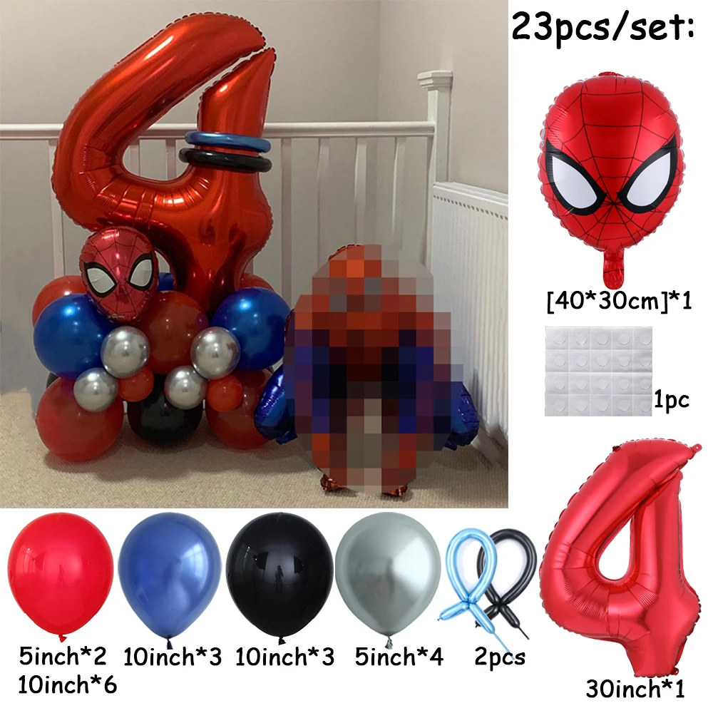 Décorations de super-héros Spiderman pour 3e anniversaire Ballons rouges  numéro 3 32 pouces  Les ballons d'anniversaire Spiderman pour les  décorations de fête prénatale d'anniversaire d'enfants (Spiderman 3e  anniversaire) 