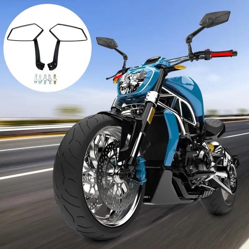 Specchietti Retrovisori Per Moto 2 Pz/Paia Specchietto Laterale Per Moto 360 Specchietti Per Moto Regolabili Accessori Per Specchietti Per Scooter