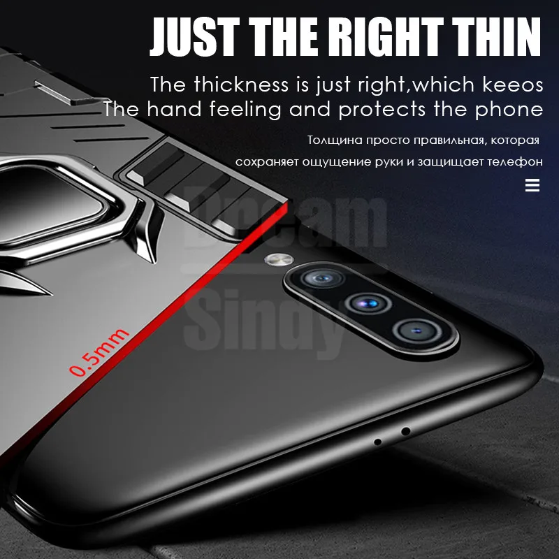 Luxury Metal Magnetic Ring Shockproof Phone Case - Armor Bumper Back Cover