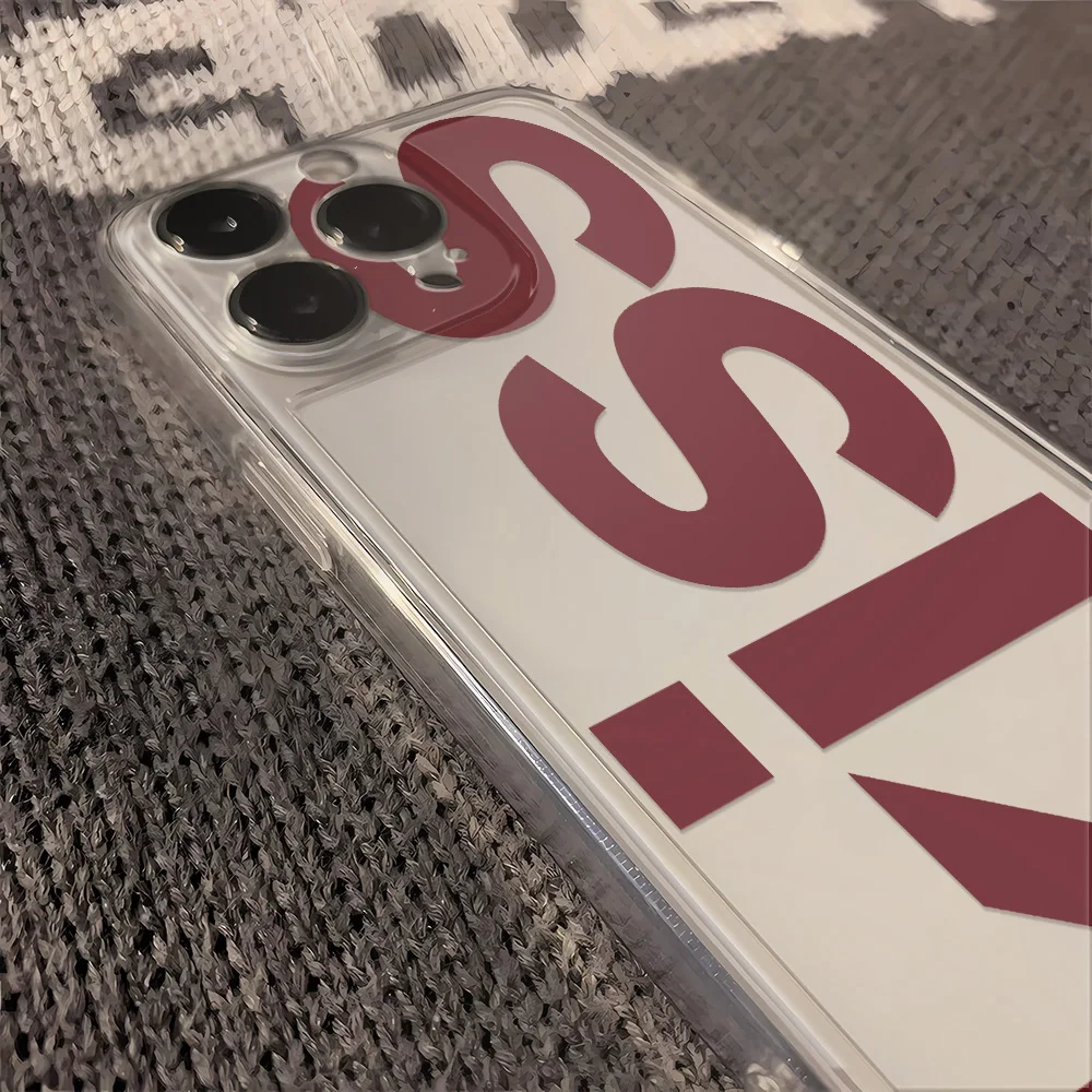 Kiss English Phone Cases For iPhone 17 16 15 14 Plus 13 12 11 Pro Max Plus 17 Air Transparent Silicone Cover Coque