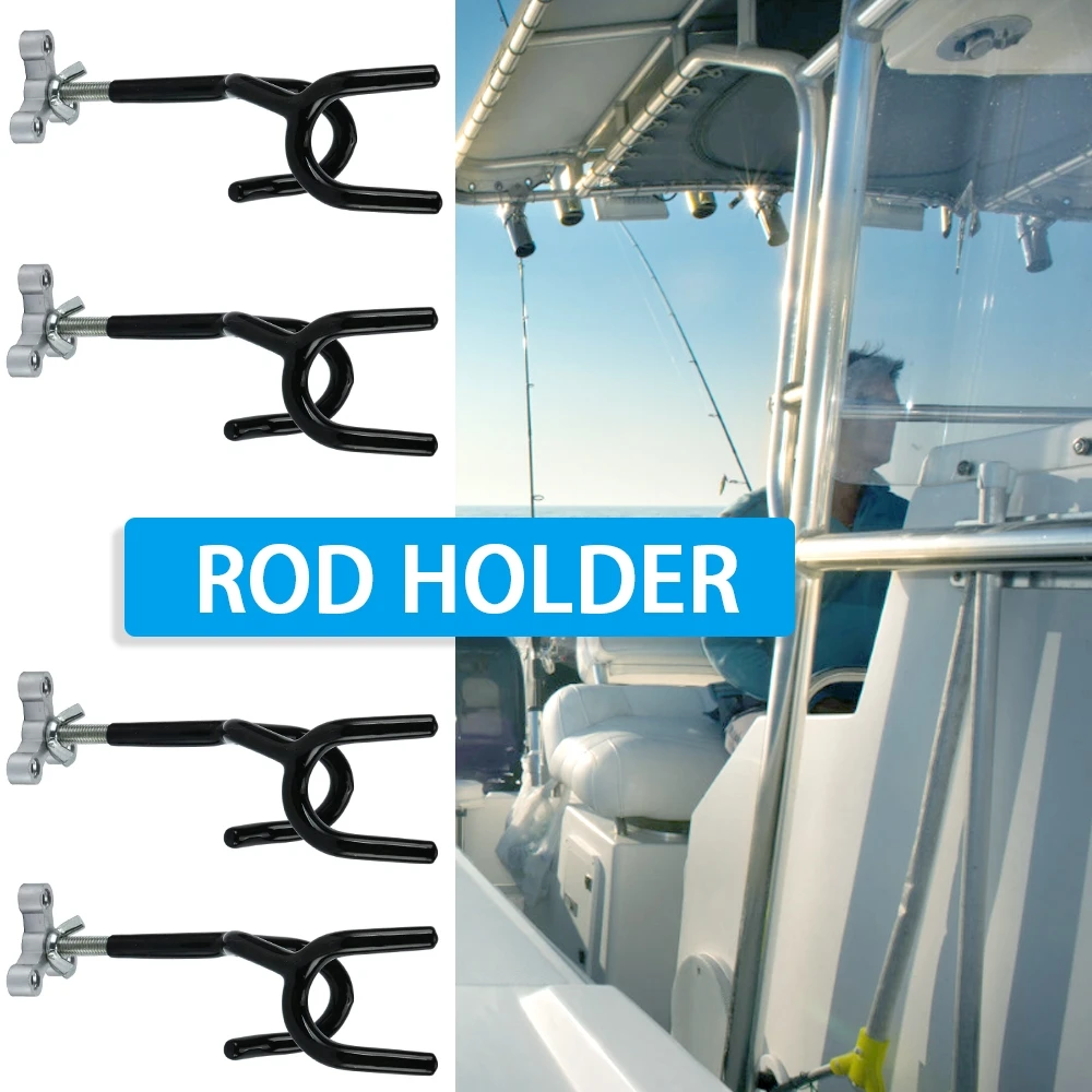 Sure Grip Steel 20 Degree Angle Rod Holder Mounting Base Steel Rod-PVC Fishing Pole Holders Boat(4PCS)
