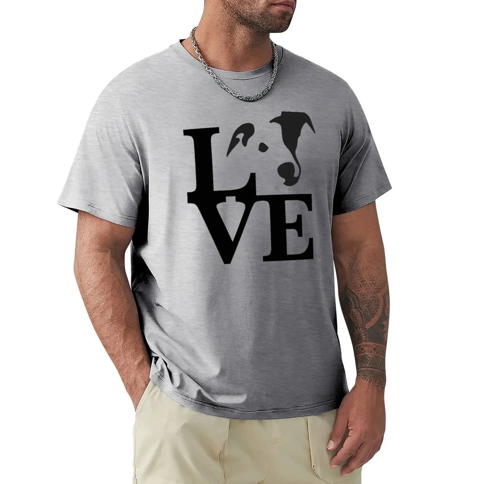 

Whippet Love T-shirt plus sizes hippie clothes blacks oversized t shirt men
