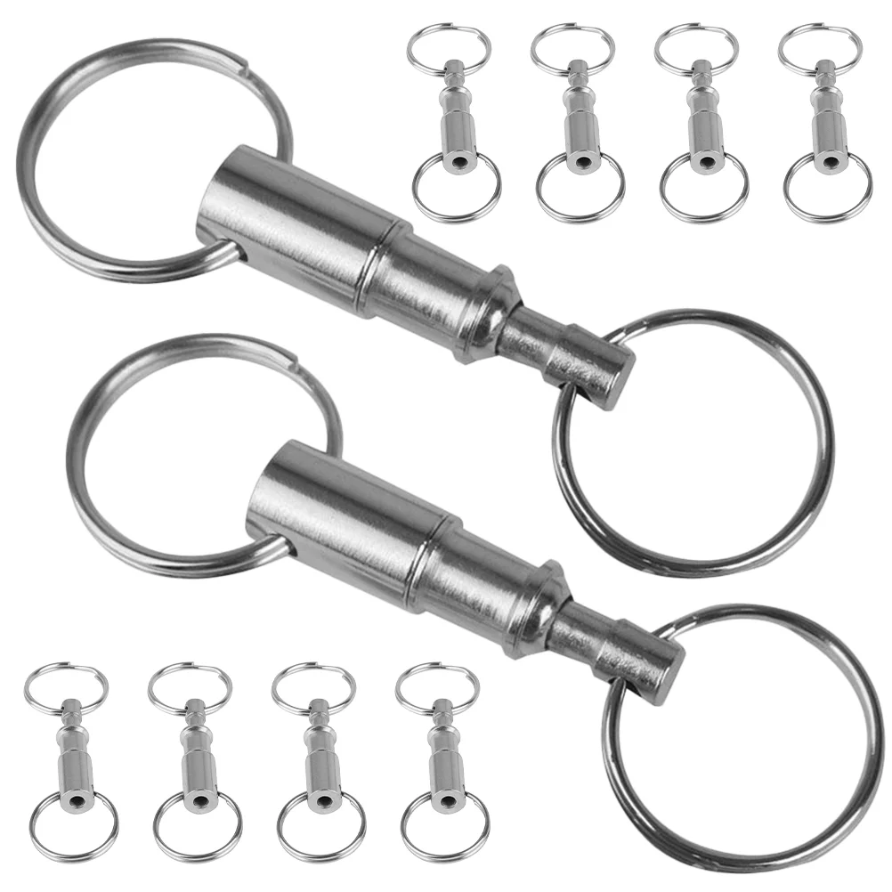 

Pull-Apart Key Split Rings Easy Detach Double Spring Split Snap Seperate Chain Key Accessory