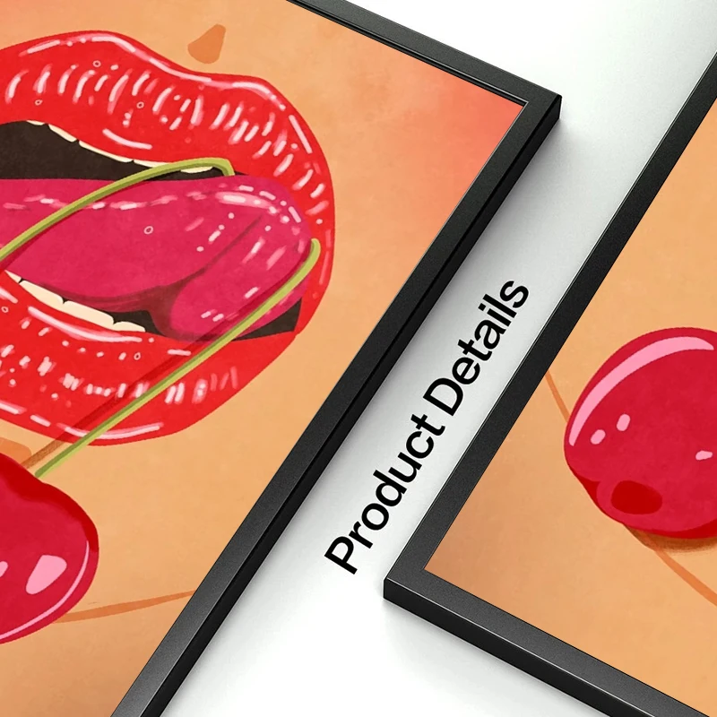 Vibrant Boho Chic Wine and Fruit Abstract Canvas Art