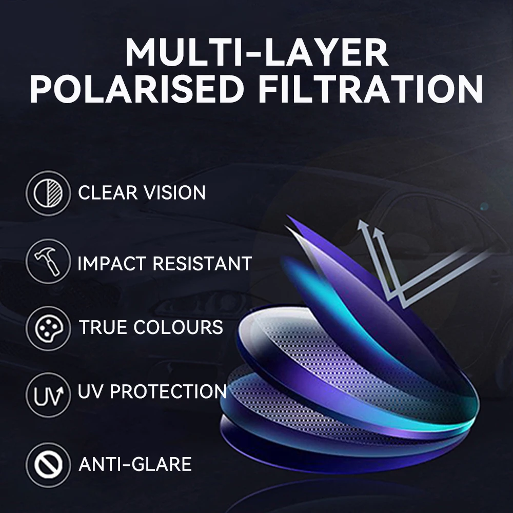 Car Driver Goggles Anti-UVA UVB Polarized Sun Glasses Driving Night Vision Lens Clip On Sunglasses Interior Accessories