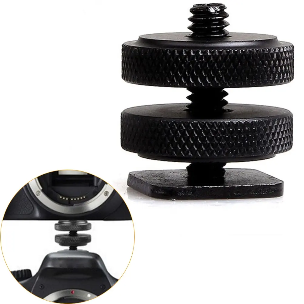 Description Picture 4 of itemProfessional 1/4" Dual Nuts Tripod Mount Screw to Flash Camera Hot Shoe Adapter Tripod & Accessories P25 0.3