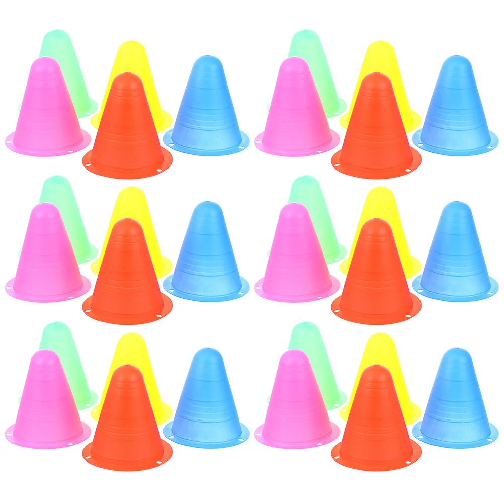 30 Pcs Roller Bollards Training Cone for Skating Markers Supplies Plastic Sports Cones Soccer Party Favors