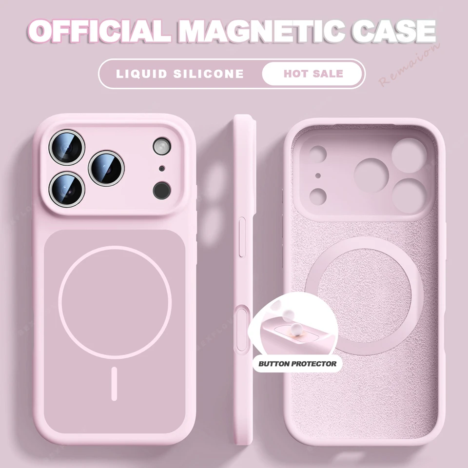ตัวเลือกสินค้า เคสแม่เหล็กซิลิโคนเหลว iPhone 17/16/15 Pro Max พร้อม Magsafe