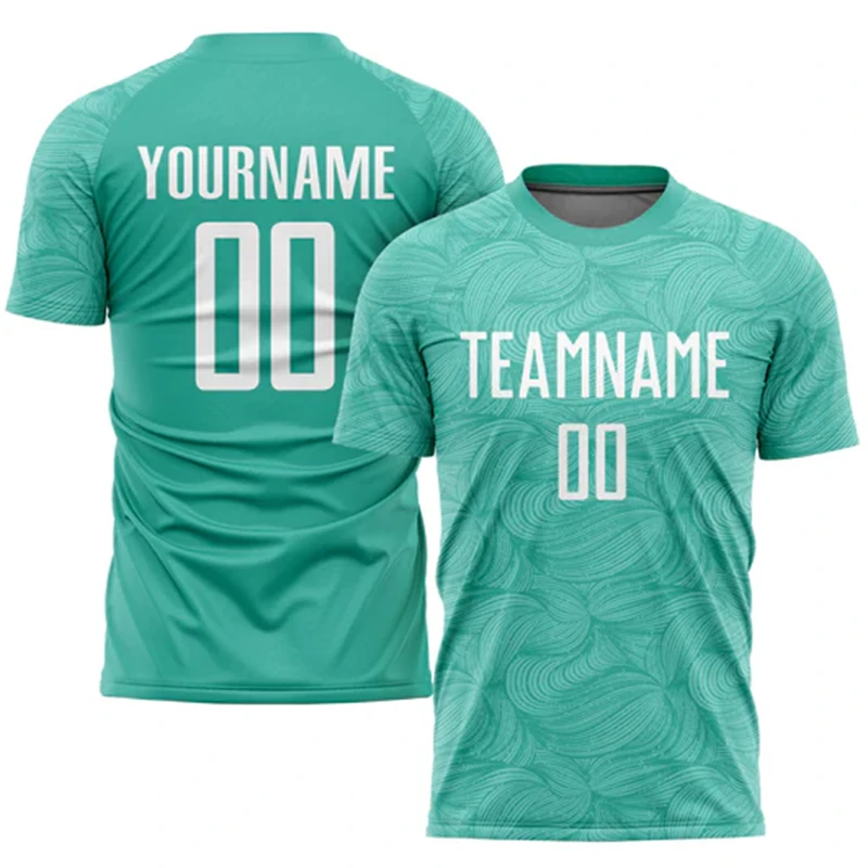 Summer Men Custom Name Football Jersey Street DIY Personality 3D Print Short Sleeve T Shirt Gradient Stripe Trendy Sports Tee