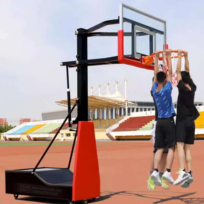 Height Adjustable Standard Movable Basketball Stand Rack Pole Adult Kids Basket Ball Hoop Game School Outdoor Sports Equipment