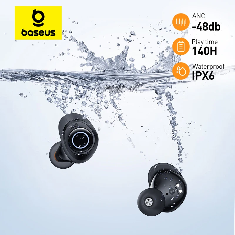 Baseus Bowie MA10 ANC Wireless Earphone 48dB Noise Cancelling 140h Playtime  Bluetooth 5.3 Headphone IPX6 Waterproof Sport Earbud - AliExpress