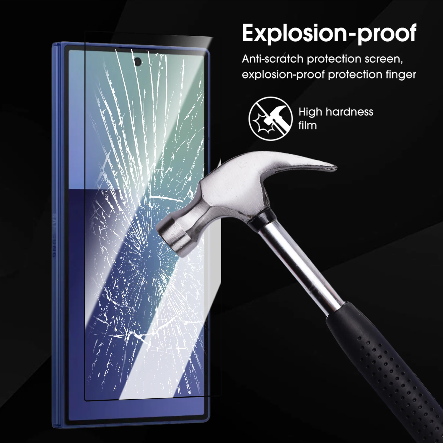 Dust-Free Easy Installation Screen Protector - TriFold Protective Tempered Glass Film Cover
