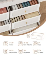 Комод Hzuaneri, шкаф с 6 тканевыми ящиками, многофункциональный сервант с тканевой сумкой, металлический каркас, бело-золотой — изображение 4