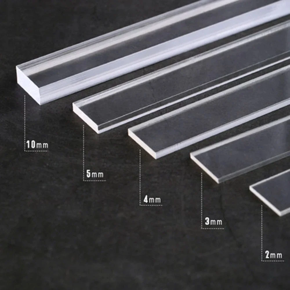 2Pcs Acrylic Rolling Pin Spacers Dough Thickness Guides Measuring Strip