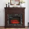 43" Electric Fireplace with Mantel, Electric Fireplace Heater, TV Stand w/Freestanding Electric Fireplace, Fireplace Mantel 1