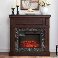 43" Electric Fireplace with Mantel, Electric Fireplace Heater, TV Stand w/Freestanding Electric Fireplace, Fireplace Mantel 1