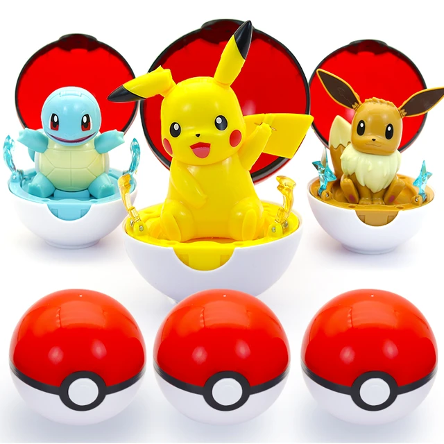 Batalha pokeball com pokemon pikachu figura de ação modelos brinquedos -  AliExpress